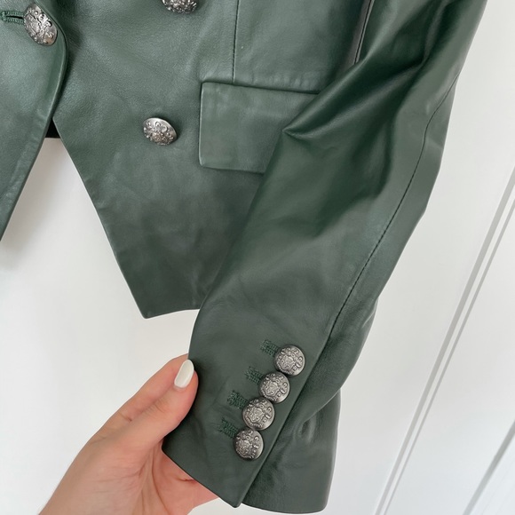 ❌SOLD❌Veronica Beard Cooke Leather Dickey Jacket - Picture 9 of 13